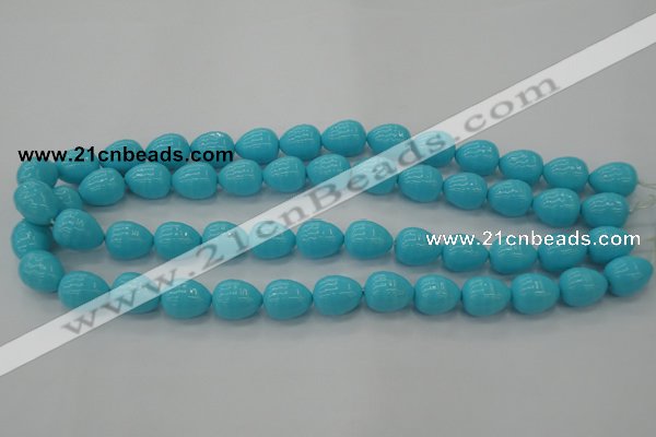 CSB555 15.5 inches 12*15mm whorl teardrop shell pearl beads