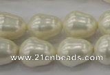 CSB565 15.5 inches 14*18mm whorl teardrop shell pearl beads