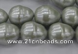 CSB571 15.5 inches 16*19mm whorl teardrop shell pearl beads