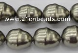 CSB572 15.5 inches 16*19mm whorl teardrop shell pearl beads