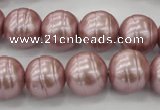 CSB621 15.5 inches 14mm whorl round shell pearl beads