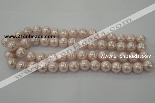 CSB625 15.5 inches 14mm whorl round shell pearl beads