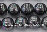 CSB638 15.5 inches 16mm whorl round shell pearl beads
