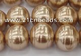 CSB645 15.5 inches 18mm whorl round shell pearl beads