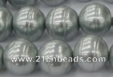 CSB646 15.5 inches 18mm whorl round shell pearl beads