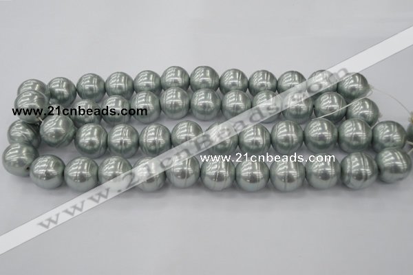 CSB646 15.5 inches 18mm whorl round shell pearl beads