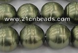 CSB647 15.5 inches 18mm whorl round shell pearl beads