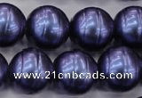 CSB649 15.5 inches 18mm whorl round shell pearl beads