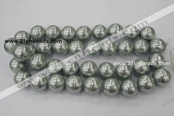 CSB661 15.5 inches 22mm whorl round shell pearl beads