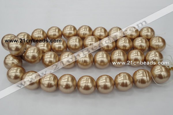 CSB662 15.5 inches 22mm whorl round shell pearl beads