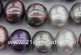 CSB714 15.5 inches 16*19mm oval mixed color shell pearl beads