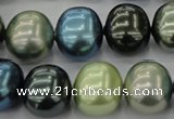 CSB719 15.5 inches 16*19mm oval mixed color shell pearl beads