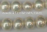 CSB800 15.5 inches 13*15mm oval shell pearl beads wholesale