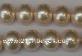 CSB801 15.5 inches 13*15mm oval shell pearl beads wholesale