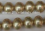 CSB802 15.5 inches 13*15mm oval shell pearl beads wholesale