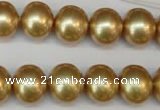 CSB804 15.5 inches 13*15mm oval shell pearl beads wholesale