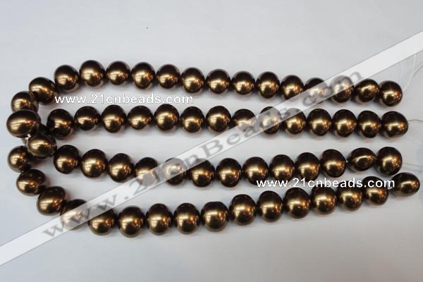 CSB806 15.5 inches 13*15mm oval shell pearl beads wholesale