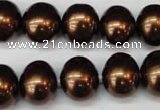 CSB807 15.5 inches 13*15mm oval shell pearl beads wholesale