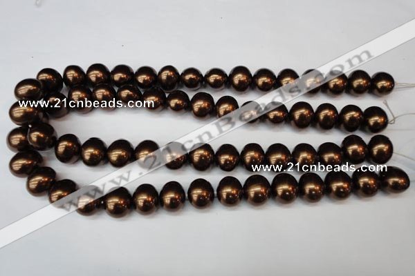 CSB807 15.5 inches 13*15mm oval shell pearl beads wholesale