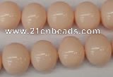 CSB810 15.5 inches 13*15mm oval shell pearl beads wholesale