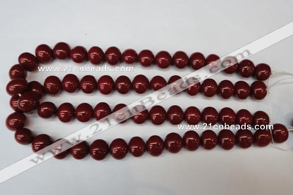 CSB811 15.5 inches 13*15mm oval shell pearl beads wholesale