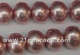 CSB814 15.5 inches 13*15mm oval shell pearl beads wholesale