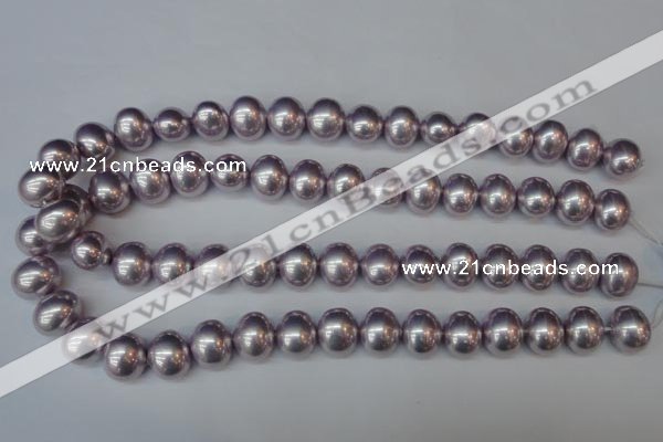 CSB815 15.5 inches 13*15mm oval shell pearl beads wholesale