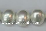 CSB825 15.5 inches 16*19mm oval shell pearl beads wholesale