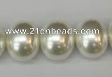 CSB826 15.5 inches 16*19mm oval shell pearl beads wholesale