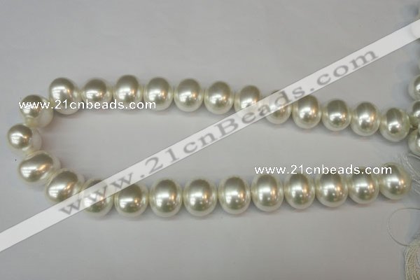 CSB826 15.5 inches 16*19mm oval shell pearl beads wholesale