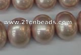 CSB829 15.5 inches 16*19mm oval shell pearl beads wholesale