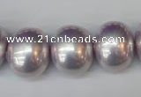 CSB830 15.5 inches 16*19mm oval shell pearl beads wholesale