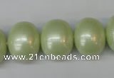 CSB831 15.5 inches 16*19mm oval shell pearl beads wholesale