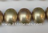 CSB833 15.5 inches 16*19mm oval shell pearl beads wholesale