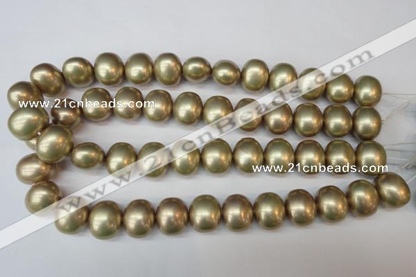 CSB833 15.5 inches 16*19mm oval shell pearl beads wholesale