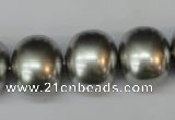 CSB836 15.5 inches 16*19mm oval shell pearl beads wholesale