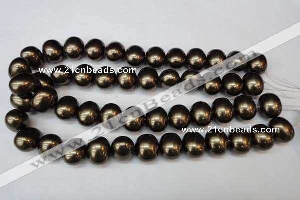 CSB837 15.5 inches 16*19mm oval shell pearl beads wholesale