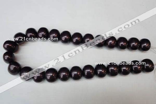 CSB839 15.5 inches 16*19mm oval shell pearl beads wholesale