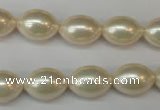 CSB845 15.5 inches 10*14mm rice shell pearl beads wholesale