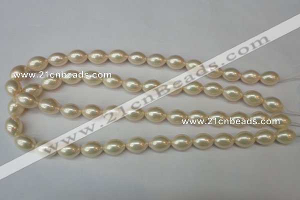 CSB845 15.5 inches 10*14mm rice shell pearl beads wholesale