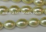 CSB846 15.5 inches 10*14mm rice shell pearl beads wholesale