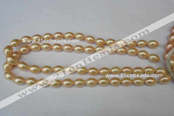 CSB847 15.5 inches 10*14mm rice shell pearl beads wholesale