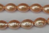 CSB848 15.5 inches 10*14mm rice shell pearl beads wholesale