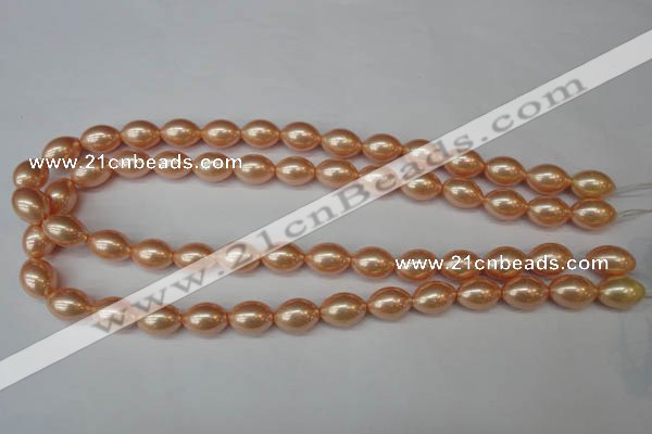 CSB848 15.5 inches 10*14mm rice shell pearl beads wholesale