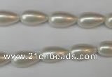 CSB855 15.5 inches 8*14mm teardrop shell pearl beads wholesale