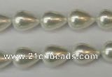 CSB862 15.5 inches 10*14mm teardrop shell pearl beads wholesale