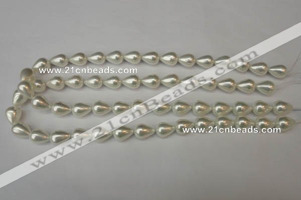 CSB862 15.5 inches 10*14mm teardrop shell pearl beads wholesale