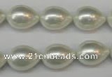 CSB868 15.5 inches 12*16mm teardrop shell pearl beads wholesale