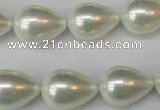 CSB871 15.5 inches 13*18mm teardrop shell pearl beads wholesale