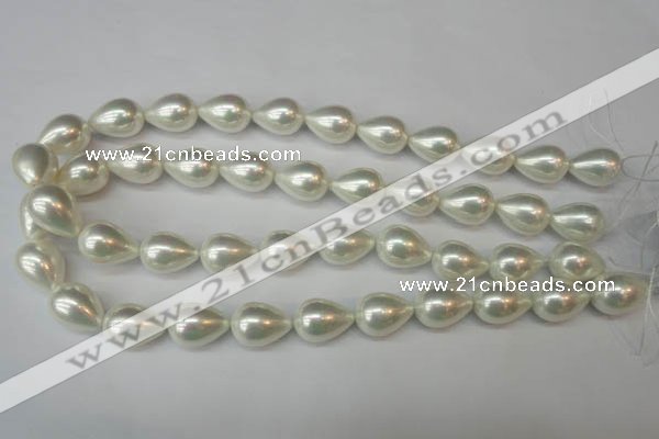 CSB871 15.5 inches 13*18mm teardrop shell pearl beads wholesale